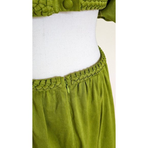 SOLD Aje Capucine Puff Sleeve Midi Dress Size 10 Verdant Green BNWT - Picture 10 of 15